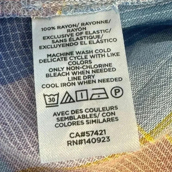 NEW LOFT Petite XS Plaid Smocked‎ Bow Strap Cami NWT - Picture 8 of 8